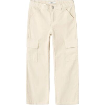 Pantaloni a gamba larga Name it Kid Bella - Crema Pantaloni a gamba larga Name it Kid Bella - Crema