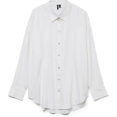 Vero Moda - Camicia oversize Nora LS bianca 42/44 - Camicia Vero Moda - Camicia oversize Nora LS bianca 42/44 - Camicia
