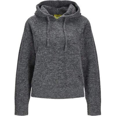 Felpa con cappuccio grigio scuro melange - Pullover donna Felpa con cappuccio grigio scuro melange - Pullover donna
