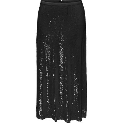 Only - Jupe en sequins en ligne A - Noir - Jupe Only - Jupe en sequins en ligne A - Noir - Jupe