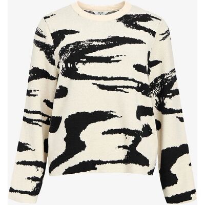 Object Reynard Firkantede Ærmer O-neck Aop Beige - T-shirt Object Reynard Firkantede Ærmer O-neck Aop Beige - T-shirt