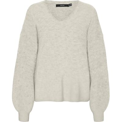 Sweter z dekoltem w serek z długim rękawem - Sweter Sweter z dekoltem w serek z długim rękawem - Sweter