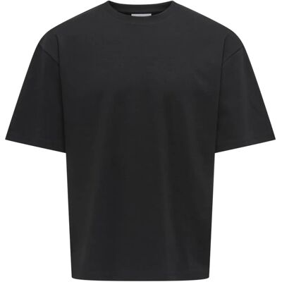 Only & Sons Schwarzes oversized Rundhals T-Shirt - Herren Only & Sons Schwarzes oversized Rundhals T-Shirt - Herren