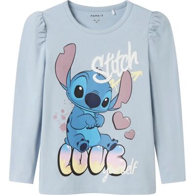 Name it mini - NmfJensina Stitch LS Top Box - Blau 98 - T-Shirt Name it mini - NmfJensina Stitch LS Top Box - Blau 98 - T-Shirt