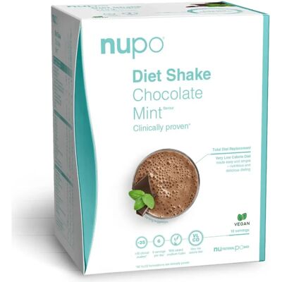 Nupo Vegansk Diæt Shake - Chokolade Mynte, 10 Portioner Nupo Vegansk Diæt Shake - Chokolade Mynte, 10 Portioner