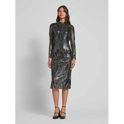 Vila - ModellviGigi Hochhals Pailletten Kleid - Schwarz - Kleid Vila - ModellviGigi Hochhals Pailletten Kleid - Schwarz - Kleid