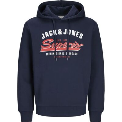 Jack & Jones Blå Hoodie - Casual Kläder Jack & Jones Blå Hoodie - Casual Kläder