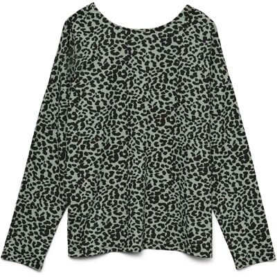 Vero Moda Merve Groen Dierenprint Blouse - Shirt Vero Moda Merve Groen Dierenprint Blouse - Shirt