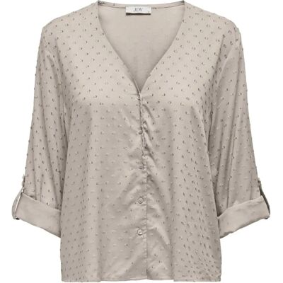 JDY Blouse Gris Clair Col Requin Boutons - Blouse JDY Blouse Gris Clair Col Requin Boutons - Blouse