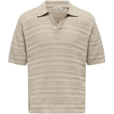 Only Sons Beige Baumwoll Polo - Poloshirt Only Sons Beige Baumwoll Polo - Poloshirt
