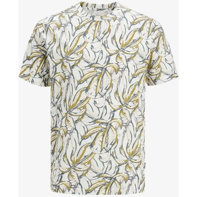 Jack & Jones Junior Jorsplit Aop Tee SS Rund Hals Hvit - T-skjorte Jack & Jones Junior Jorsplit Aop Tee SS Rund Hals Hvit - T-skjorte