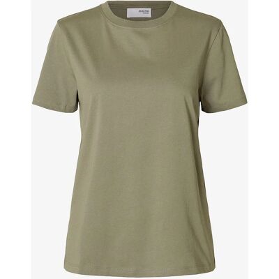 Selected FEMME - Modell: slfMyessential SS O-neck Tee - Grå - T-skjorte Selected FEMME - Modell: slfMyessential SS O-neck Tee - Grå - T-skjorte