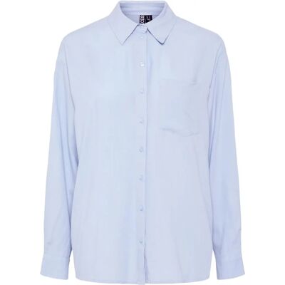 pieces - Paita pcPia LS Loose Shirt - Blau - Hemd pieces - Paita pcPia LS Loose Shirt - Blau - Hemd