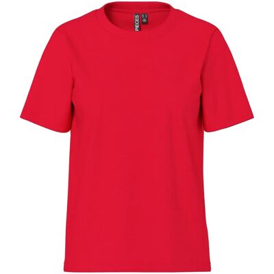 pcRia SS Solid Tee - Rot - T-Shirt pcRia SS Solid Tee - Rot - T-Shirt