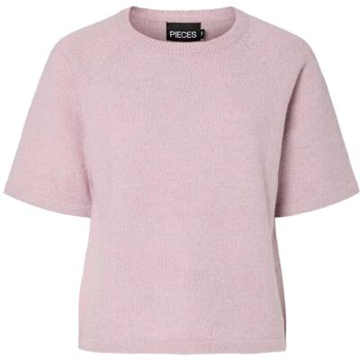Toppi Mikela SS O-neck Gebreid MM - Zwart - T-shirt Toppi Mikela SS O-neck Gebreid MM - Zwart - T-shirt