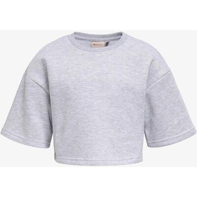 KIDS ONLY - Fave S/S Kort Sweatshirt - Grå KIDS ONLY - Fave S/S Kort Sweatshirt - Grå