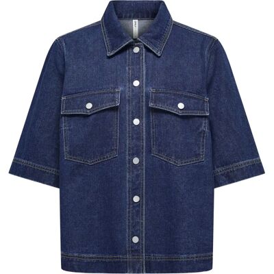 Only - Chemise onlBelle S/S Shirt Dnm Gua - Femmes Only - Chemise onlBelle S/S Shirt Dnm Gua - Femmes