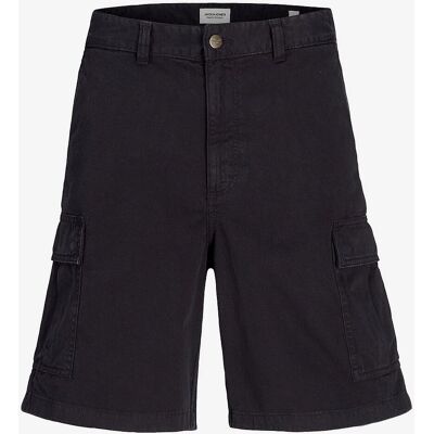 JACK & JONES JUNIOR - Cargo-shorts - Bred passform - 100% bomull - Svart - Gutter 146 JACK & JONES JUNIOR - Cargo-shorts - Bred passform - 100% bomull - Svart - Gutter 146