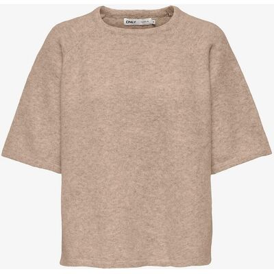 Only - Topp onlElla 2/4 O-neck Trøye - Beige 34 Kvinne Only - Topp onlElla 2/4 O-neck Trøye - Beige 34 Kvinne