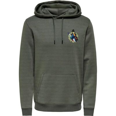 Only & Sons Keane Hoodie - Grijs - Hoodie Only & Sons Keane Hoodie - Grijs - Hoodie