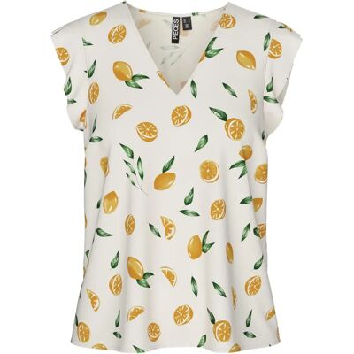 pieces - Top pcNya SL V-neck Top - Beige - Top pieces - Top pcNya SL V-neck Top - Beige - Top