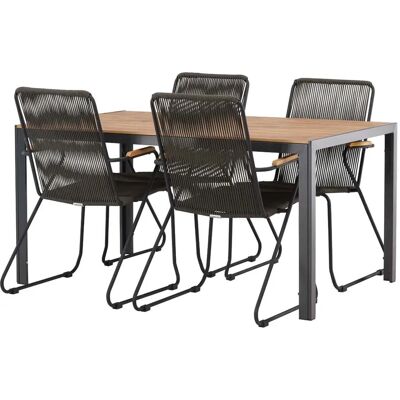 Ebuy24 Hagesett - 150cm Natur - 4 Stoler Ebuy24 Hagesett - 150cm Natur - 4 Stoler