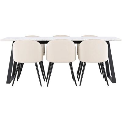 Ebuy24 - Malaga - Hvit - 200x90 cm - Spisebord Ebuy24 - Malaga - Hvit - 200x90 cm - Spisebord
