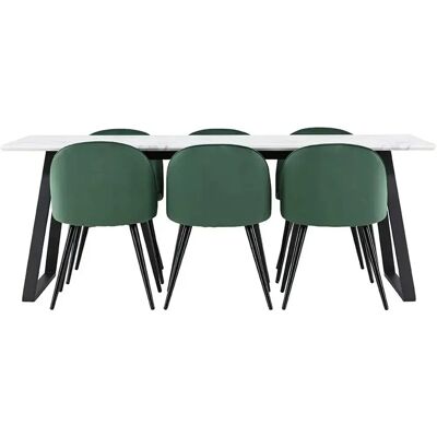 Ebuy24 Malaga Hvitt 7-Delers Spisegruppe Ebuy24 Malaga Hvitt 7-Delers Spisegruppe