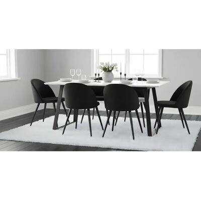 Ebuy24 Malaga Weiß Esstisch - Essgruppe Ebuy24 Malaga Weiß Esstisch - Essgruppe