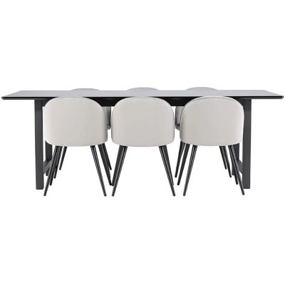 Ebuy24 - Oslo - Svart - 220 x 100 cm - Spisestue sett Ebuy24 - Oslo - Svart - 220 x 100 cm - Spisestue sett