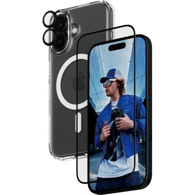 PanzerGlass PG 3-in-1 Bundle iPhone 16 - Puhelin suojauspaketti PanzerGlass PG 3-in-1 Bundle iPhone 16 - Puhelin suojauspaketti