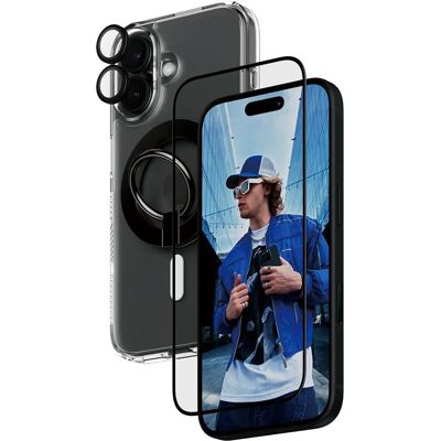 PanzerGlass iPhone 16 4-in-1 Paketti - Näyttö/Kamera/Koko suojaus PanzerGlass iPhone 16 4-in-1 Paketti - Näyttö/Kamera/Koko suojaus