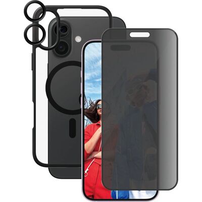 PanzerGlass CARE iPhone 16 Plus 3-in-1 MagSafe Bundle - Privacy Bildschirm/Kamera/Hülle PanzerGlass CARE iPhone 16 Plus 3-in-1 MagSafe Bundle - Privacy Bildschirm/Kamera/Hülle