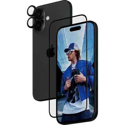PanzerGlass iPhone 16 2-in-1 Paketti - Näyttö & Linssisuoja PanzerGlass iPhone 16 2-in-1 Paketti - Näyttö & Linssisuoja
