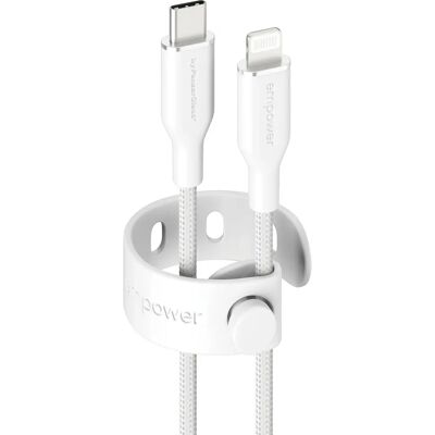 empower by PanzerGlass Racing 60W USB-C zu Lightning Kabel - Silber Weiß empower by PanzerGlass Racing 60W USB-C zu Lightning Kabel - Silber Weiß