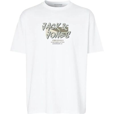 Jack & Jones Jorvarenna T-shirt Rundhals Bright White - T-shirt Jack & Jones Jorvarenna T-shirt Rundhals Bright White - T-shirt