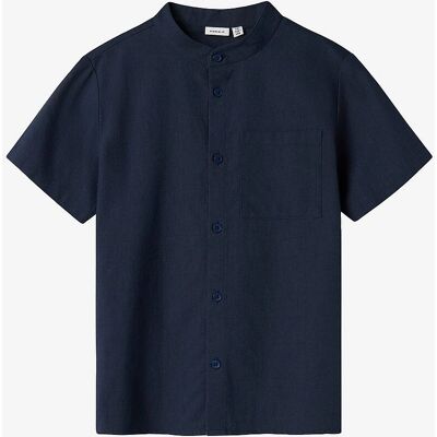 Name it kids - NkmFalinnen SS Shirt - Blå - Skjorte Name it kids - NkmFalinnen SS Shirt - Blå - Skjorte