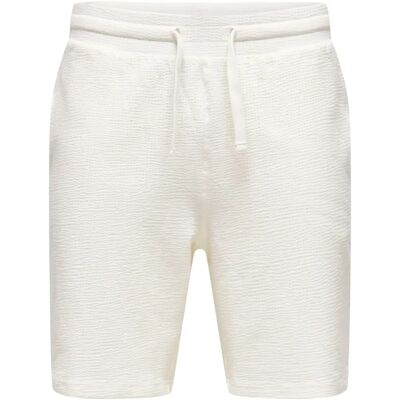 ONLY & SONS - Shorts Onskian Life Reg Seersucker Shorts - Hvid XL ONLY & SONS - Shorts Onskian Life Reg Seersucker Shorts - Hvid XL