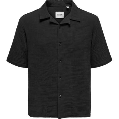 ONLY & SONS - Skjorte onsKyle 0158 SS Shirt - Svart 2XL ONLY & SONS - Skjorte onsKyle 0158 SS Shirt - Svart 2XL