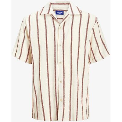 Jack & Jones Junior - JorCoba Stribet Resort Skjorte SS - Brun - Skjorte Jack & Jones Junior - JorCoba Stribet Resort Skjorte SS - Brun - Skjorte