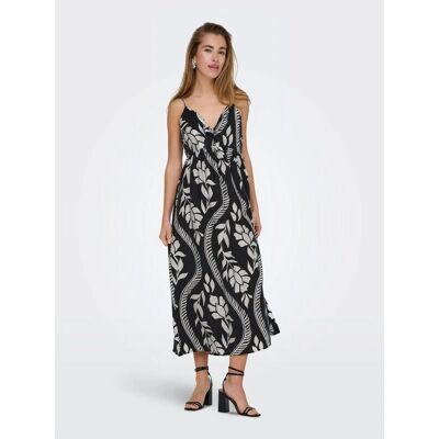 Only - onlCatja Tencel Lang Kjole - V-hals, Bakspalte, Lettvek Only - onlCatja Tencel Lang Kjole - V-hals, Bakspalte, Lettvek