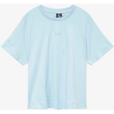 Vero Moda - Top vmPernille Mette SS Top Box Jrs - Blå - Toppe Vero Moda - Top vmPernille Mette SS Top Box Jrs - Blå - Toppe
