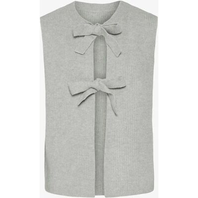 pcSilly SL Rev Tie Vest i strikk - Grå - Vest pcSilly SL Rev Tie Vest i strikk - Grå - Vest