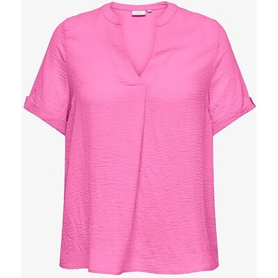 Carmakoma - Top carJackie Life S/S V-hals - Rosa - Kvinner Carmakoma - Top carJackie Life S/S V-hals - Rosa - Kvinner