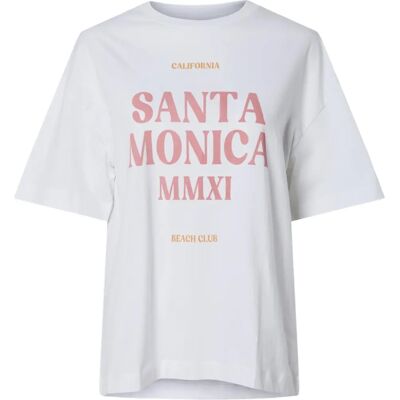 Claude SS Tryckt T-shirt - Bomull Runt hals Fronttryck - Kvinnor Claude SS Tryckt T-shirt - Bomull Runt hals Fronttryck - Kvinnor