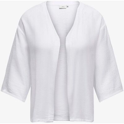 Carmakoma - Modell: carGeorgia 3/4 Kimono Wvn - Hvit - Bluse Carmakoma - Modell: carGeorgia 3/4 Kimono Wvn - Hvit - Bluse
