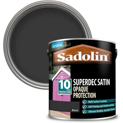 Sadolin Sadolin Superdec Black Satin - Wood Protection - 2.5L Sadolin Sadolin Superdec Black Satin - Wood Protection - 2.5L