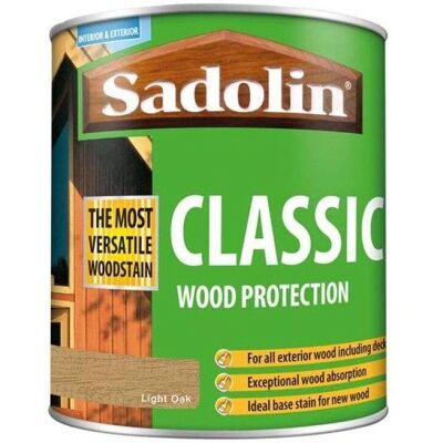 Sadolin Light Oak Weatherproof Wood Stain - 1L Sadolin Light Oak Weatherproof Wood Stain - 1L
