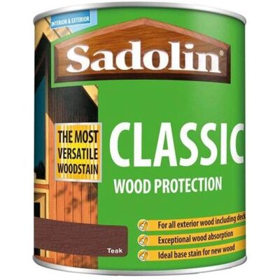 Sadolin Teak Weatherproof Wood Stain - 1L - Wood Protection Sadolin Teak Weatherproof Wood Stain - 1L - Wood Protection