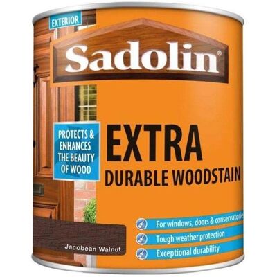 Sadolin 5028539 Extra Durable Woodstain Jacobean Walnut 1L - Woodstain Sadolin 5028539 Extra Durable Woodstain Jacobean Walnut 1L - Woodstain